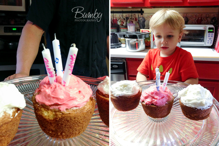 homemade birthday cupcakes and cupcake stalker