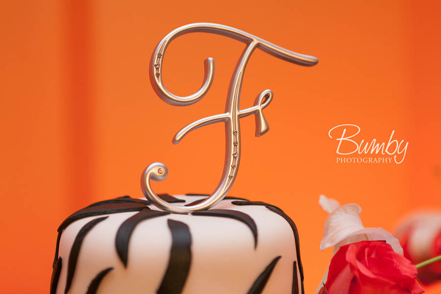 Letter F cake topper orlando wedding photographer