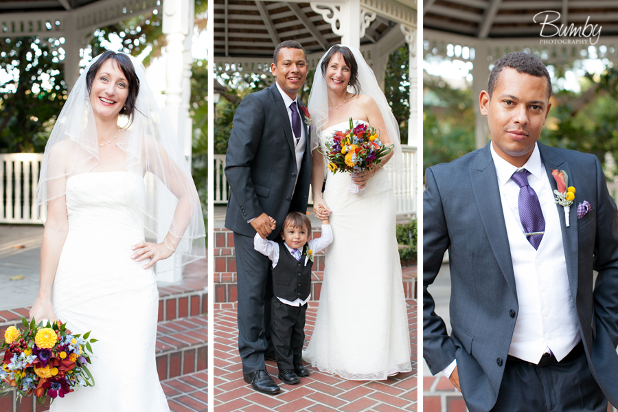 bride and groom portraits with son orlando wedding photographer