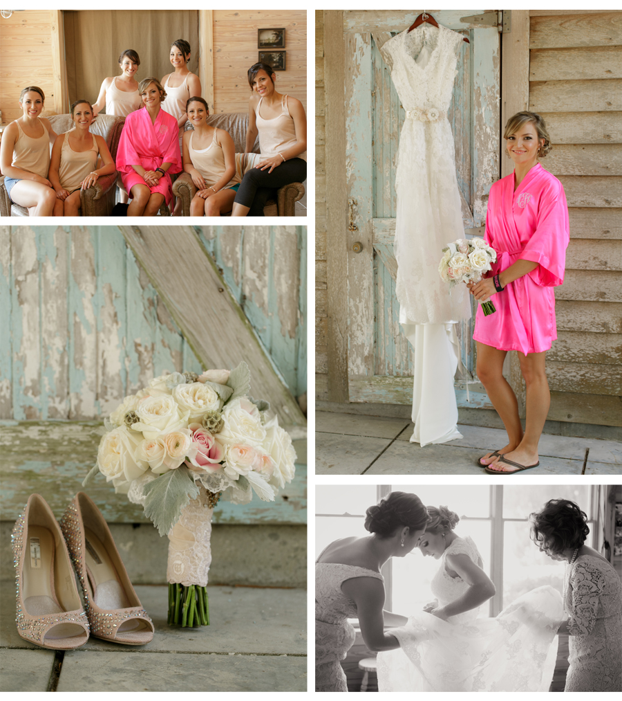 bride and wedding dress, bouquet and shoes, blush sparkly shoes