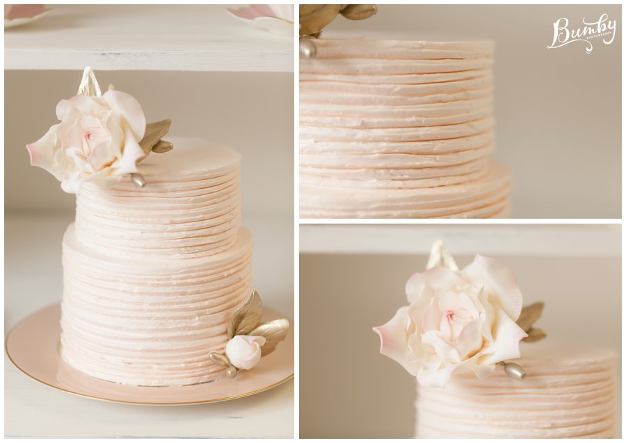 close up shots of Blush Rose Wedding Cake
