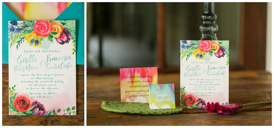 business photography workshop floral hand painted invitation