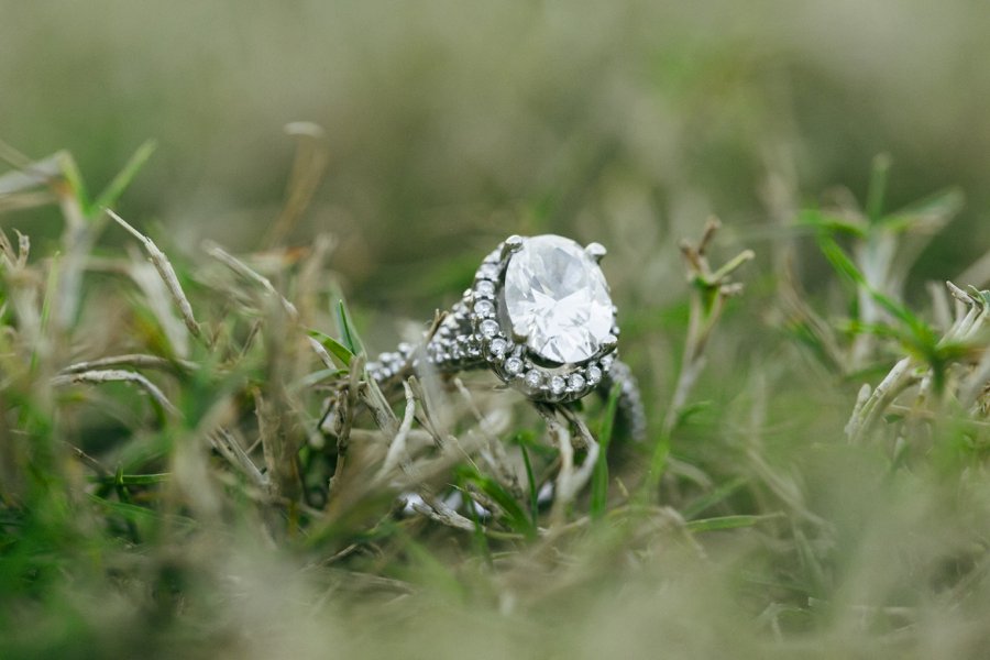 french halo diamond engagement ring