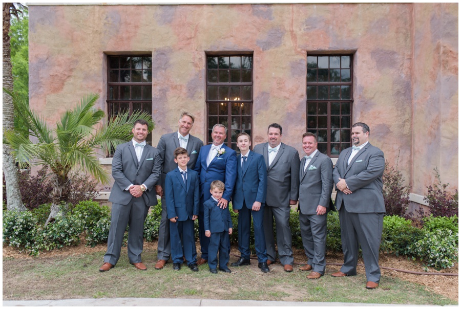 groom and groomsmen at howey mansion