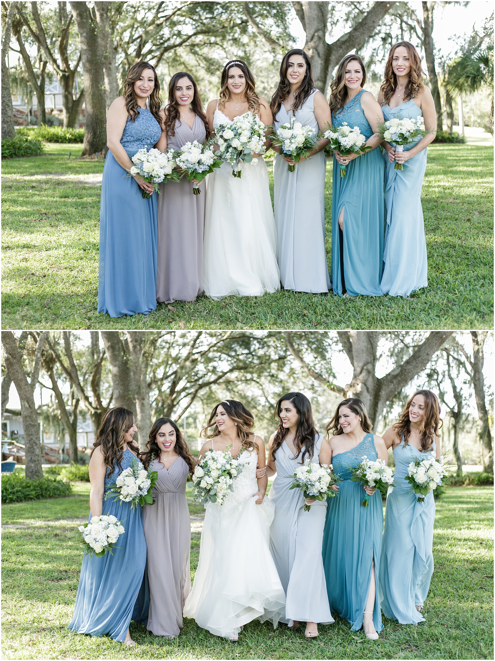 Latin flair bride and her bridesmaids 