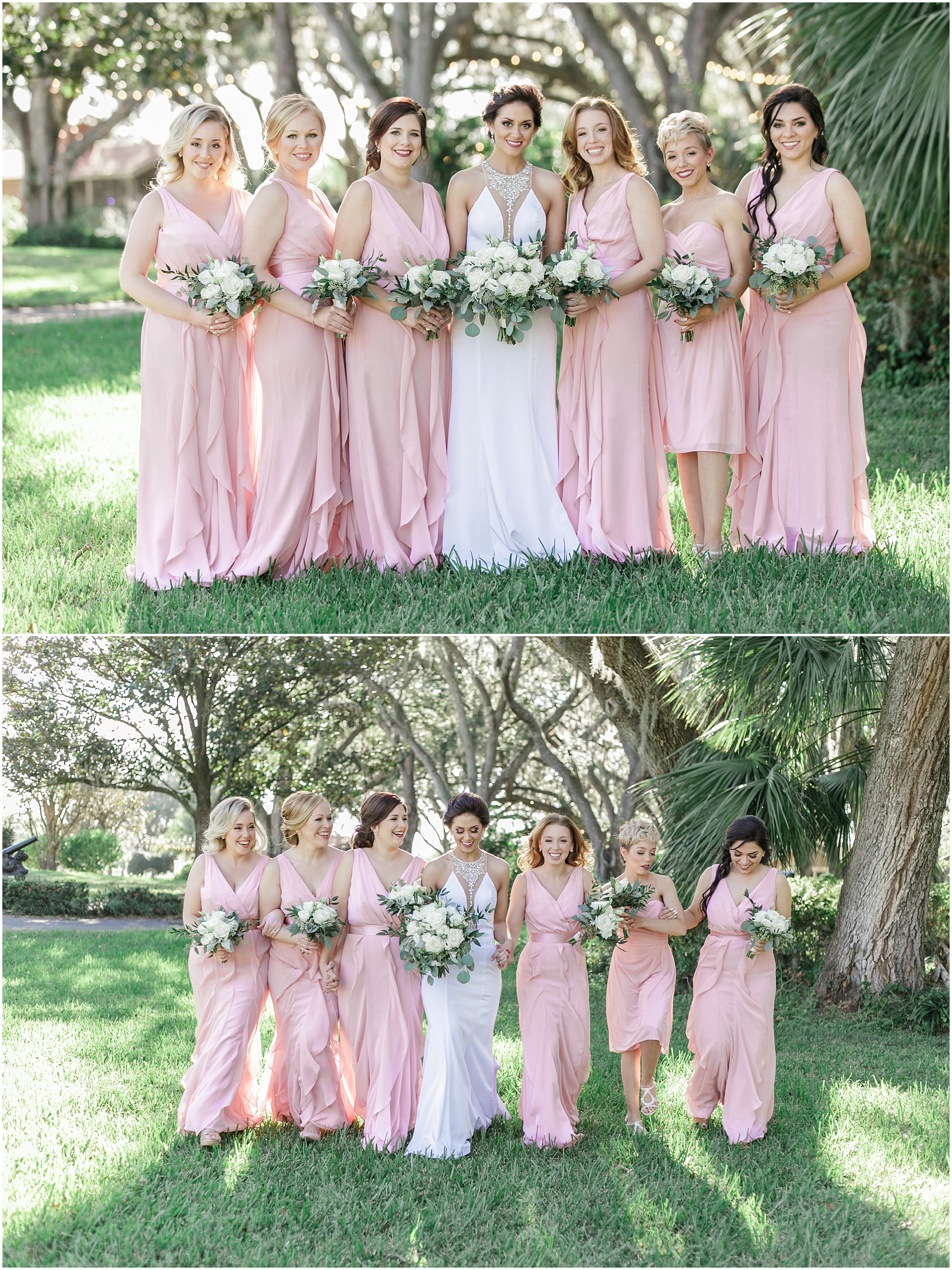 Southern Elegance bride with her bridesmaids.
