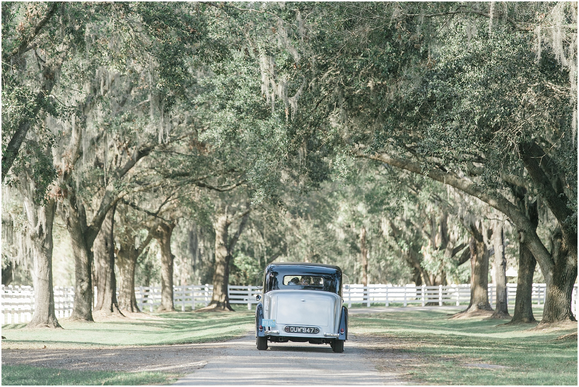 Car driving away from one of our picks in the Top Five Central Florida Wedding Venues