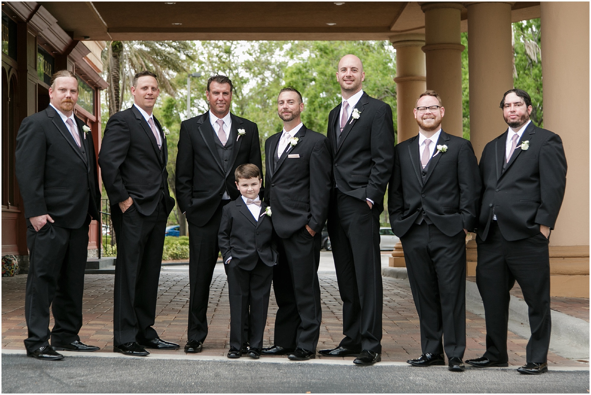 The groom and his groomsmen. 
