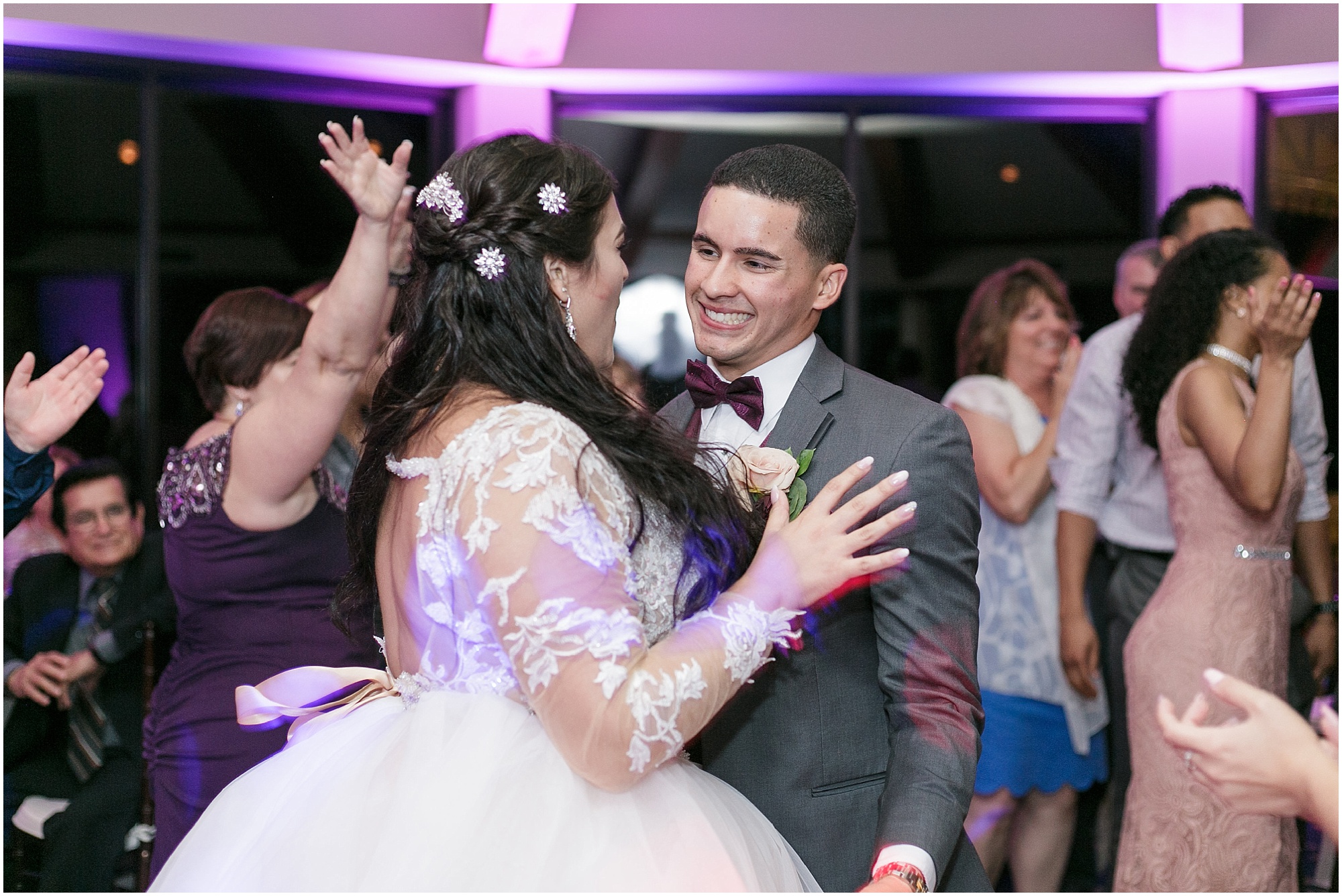 Bride and groom dance the night away and live happily ever after. 