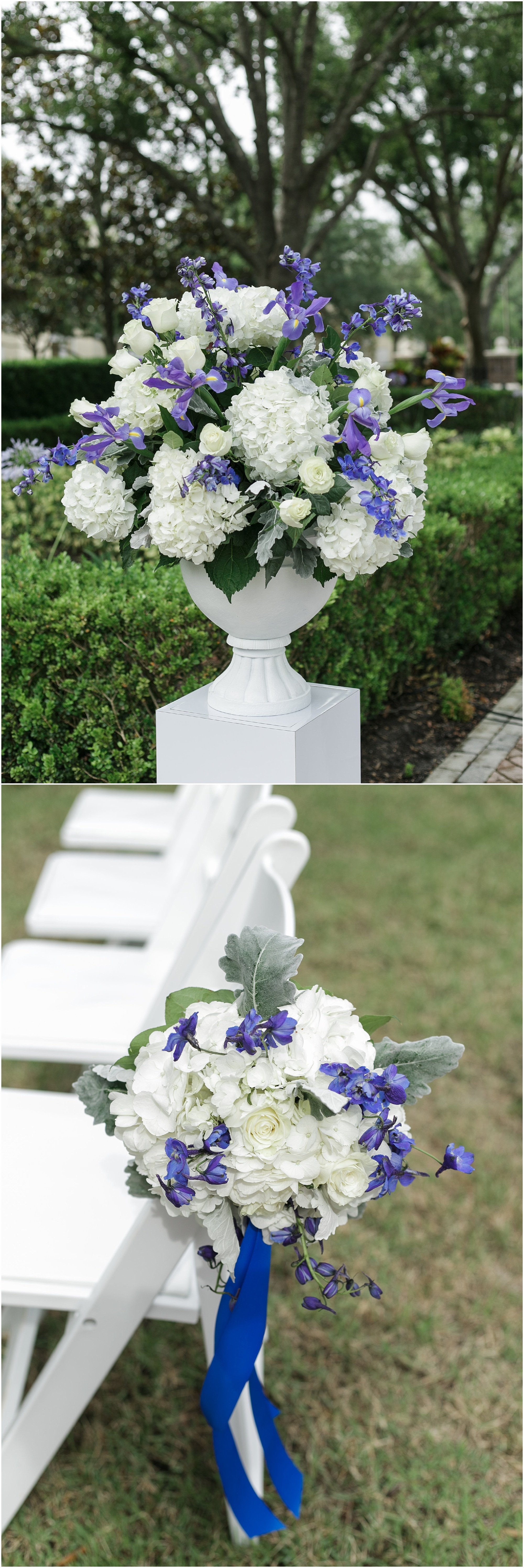 Floral wedding decor for outdoor ceremony at Reunion Resort