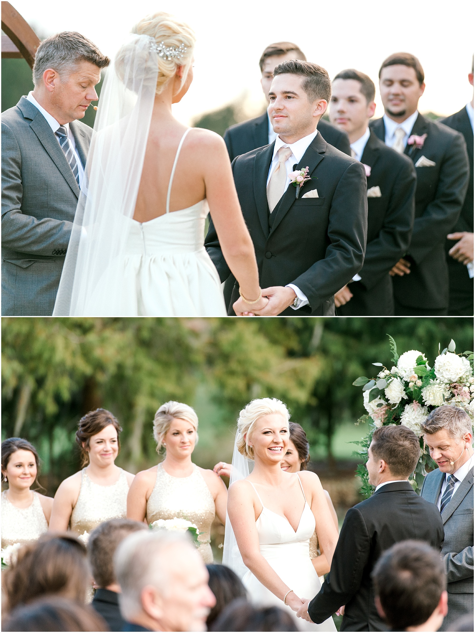 bride and groom saying their vows to each other
