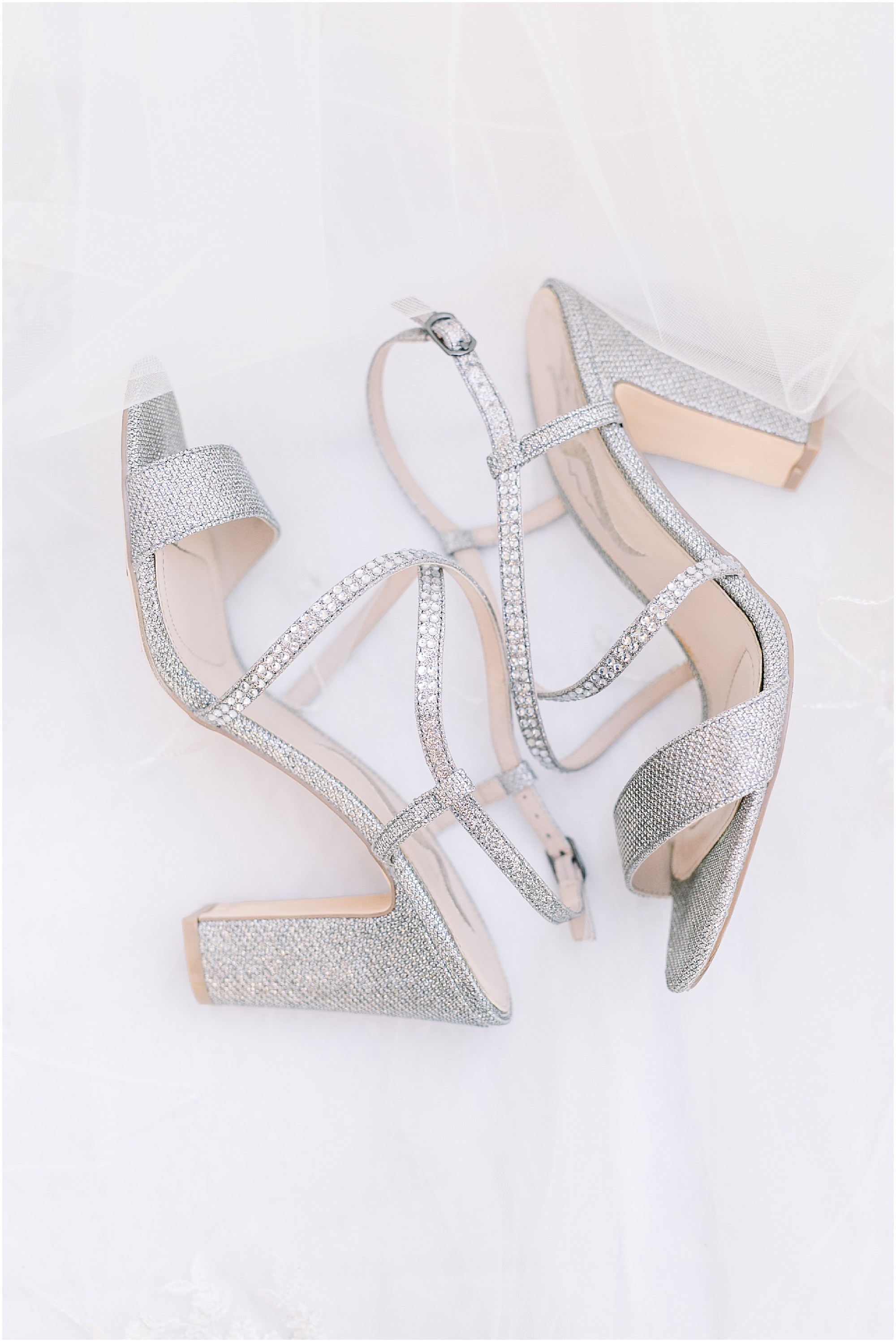 Silver sparky wedding heels