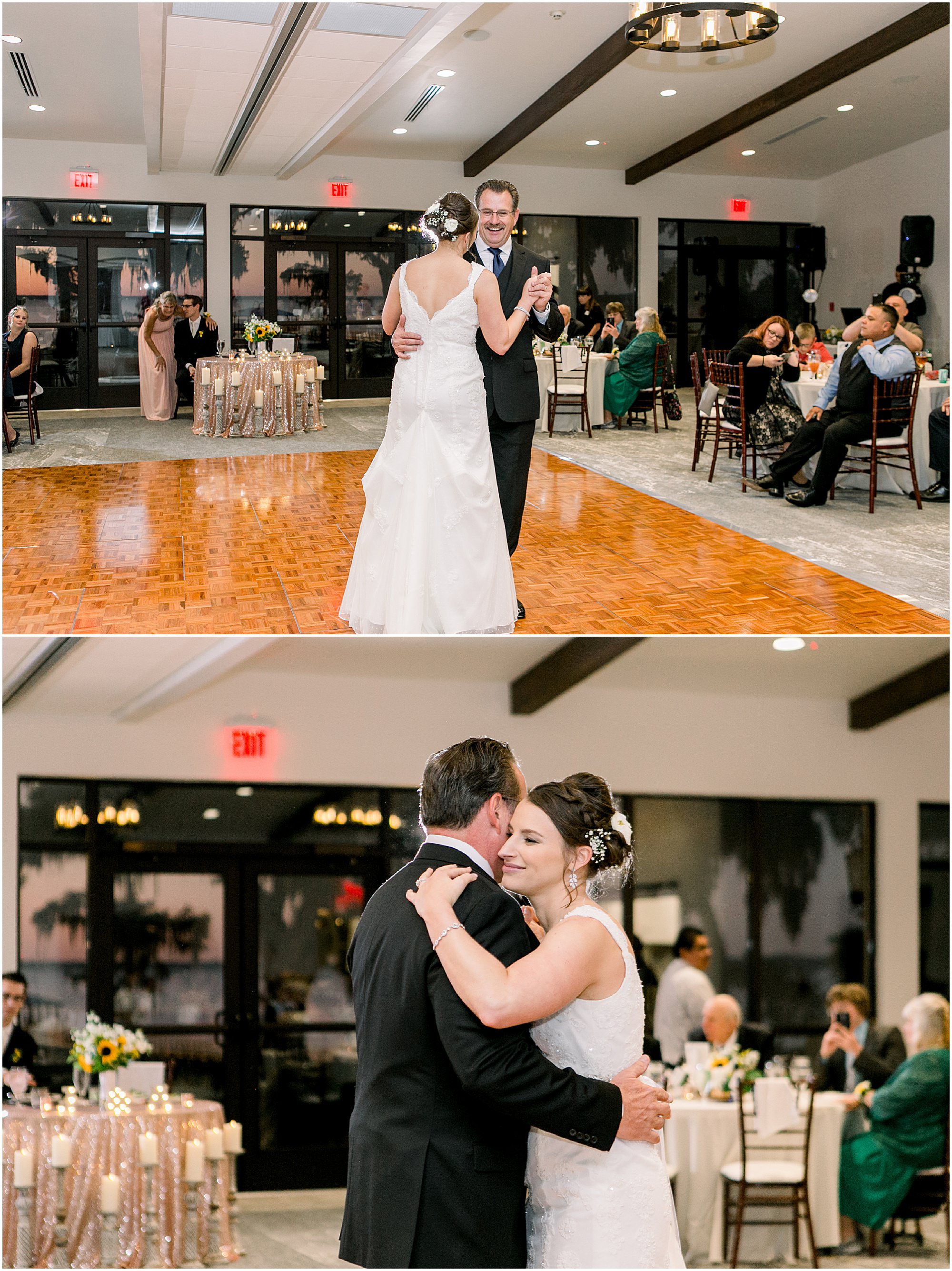 Bride and her father dance with each other