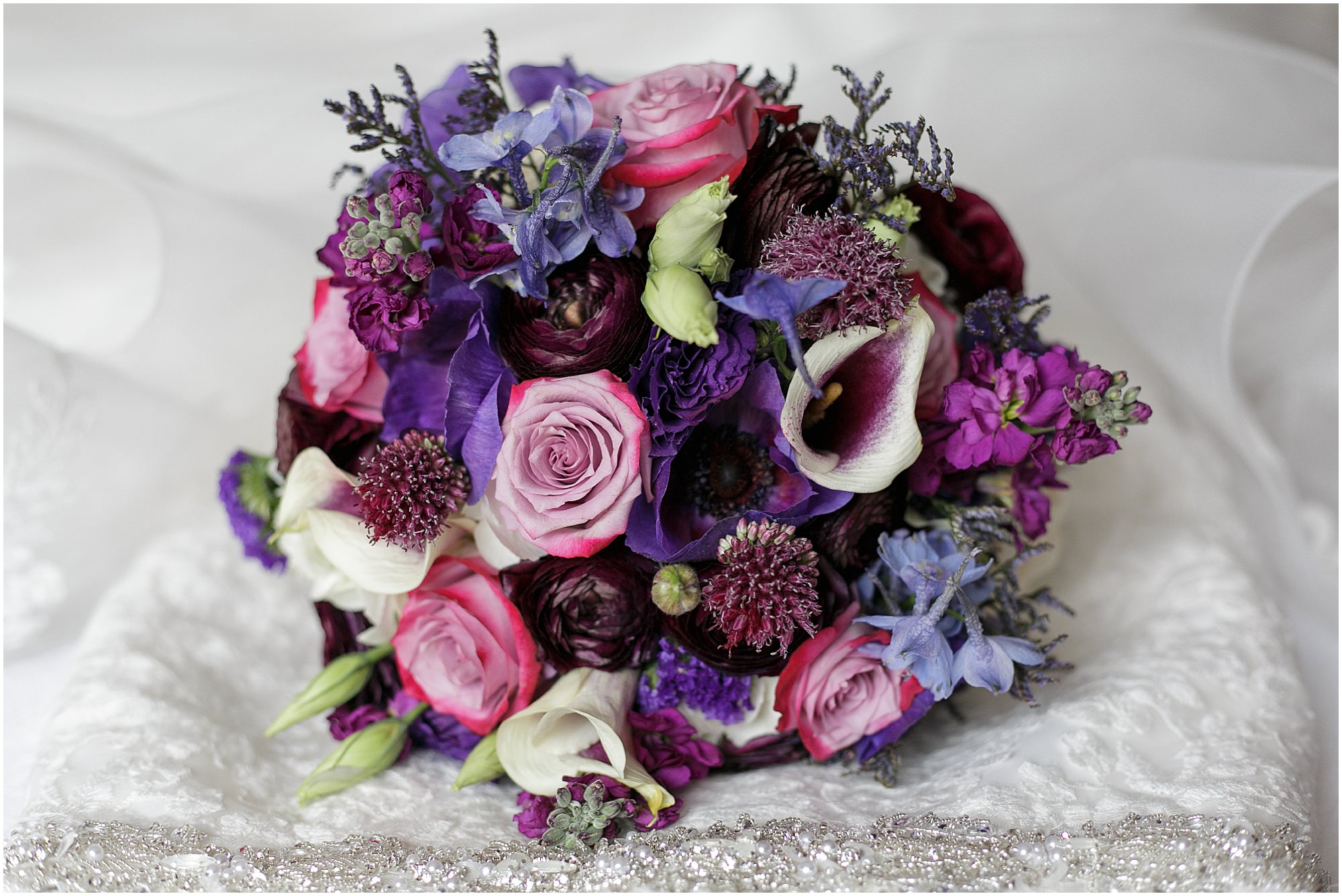 Bouquet with different shades of purples. 