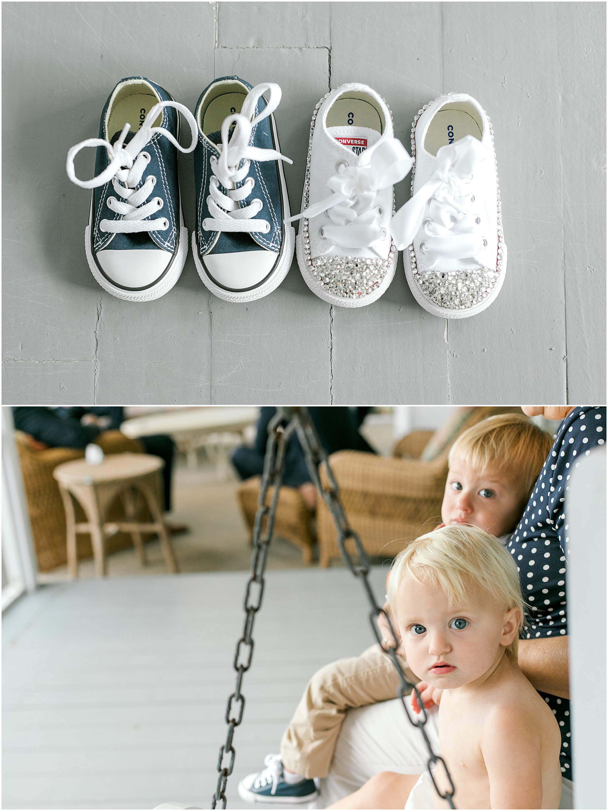 Flower girl and ring bearer shoes at dusty rose and burgundy wedding. 
