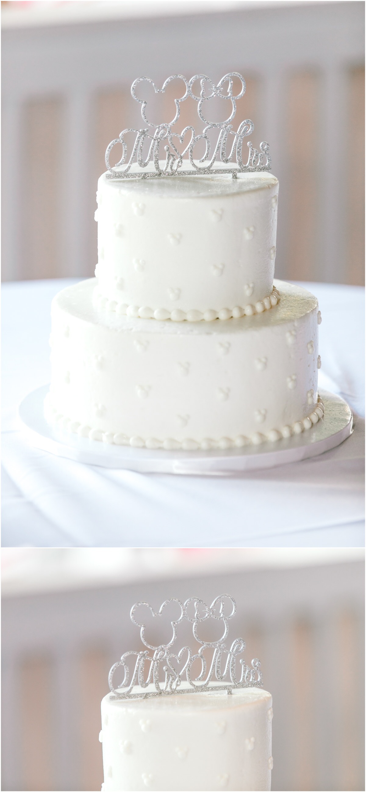 Disney inspired wedding cake. 