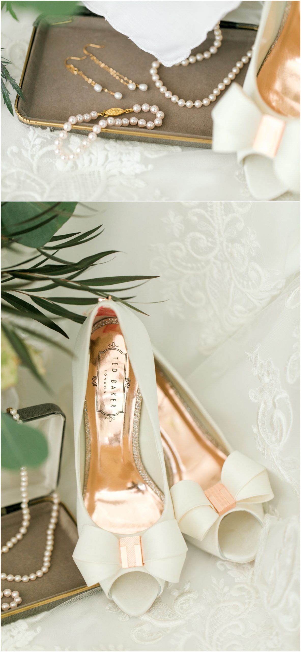 bridal details with Ted Baker wedding shoes