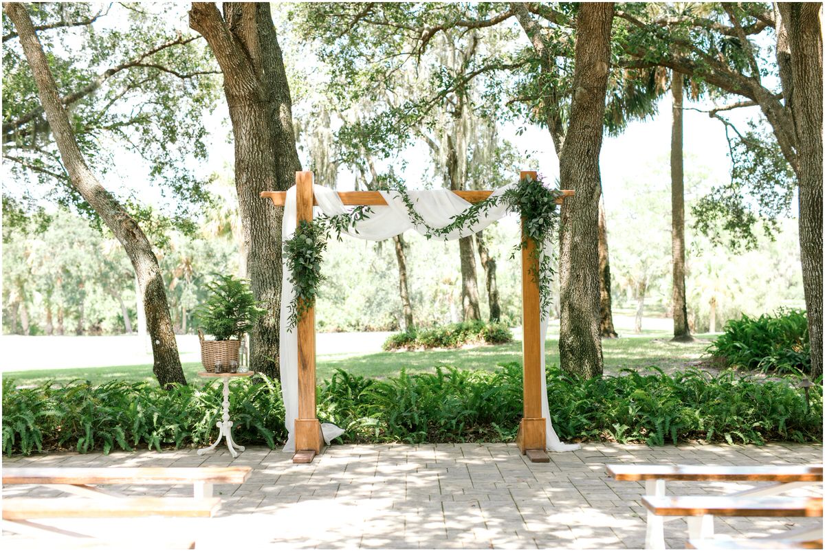 ceremony space at Up the Creek Farms