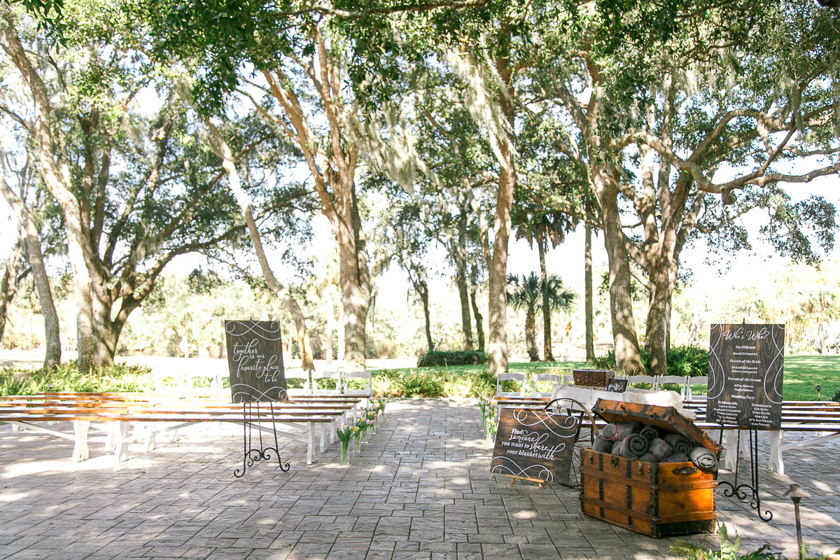 outdoor ceremony space at Up the Creek Farms