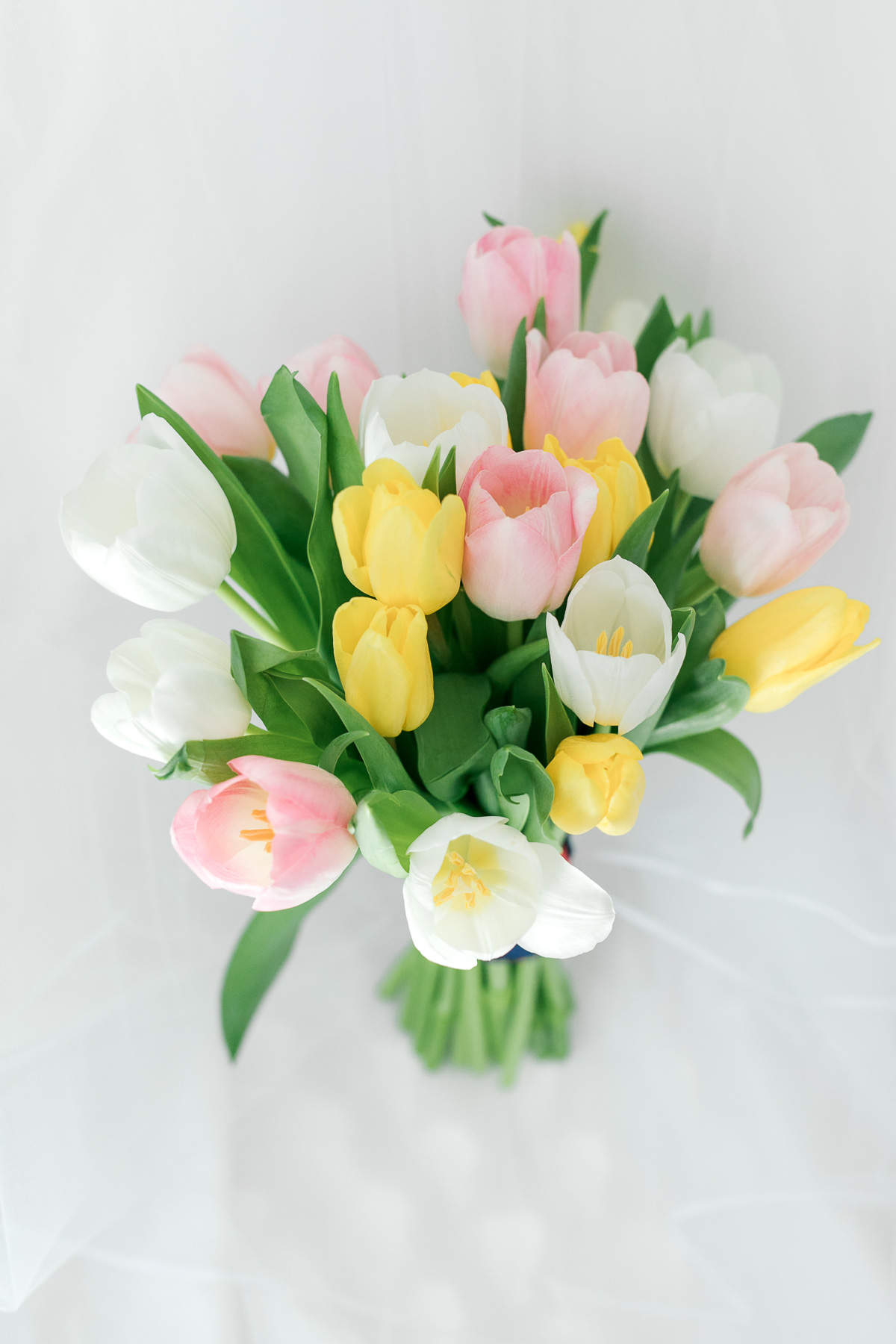 bright colorful tulips for wedding bouquet
