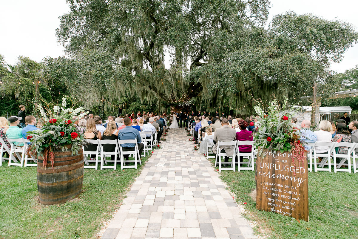 Outdoor wedding ceremony at Ever After Farms 