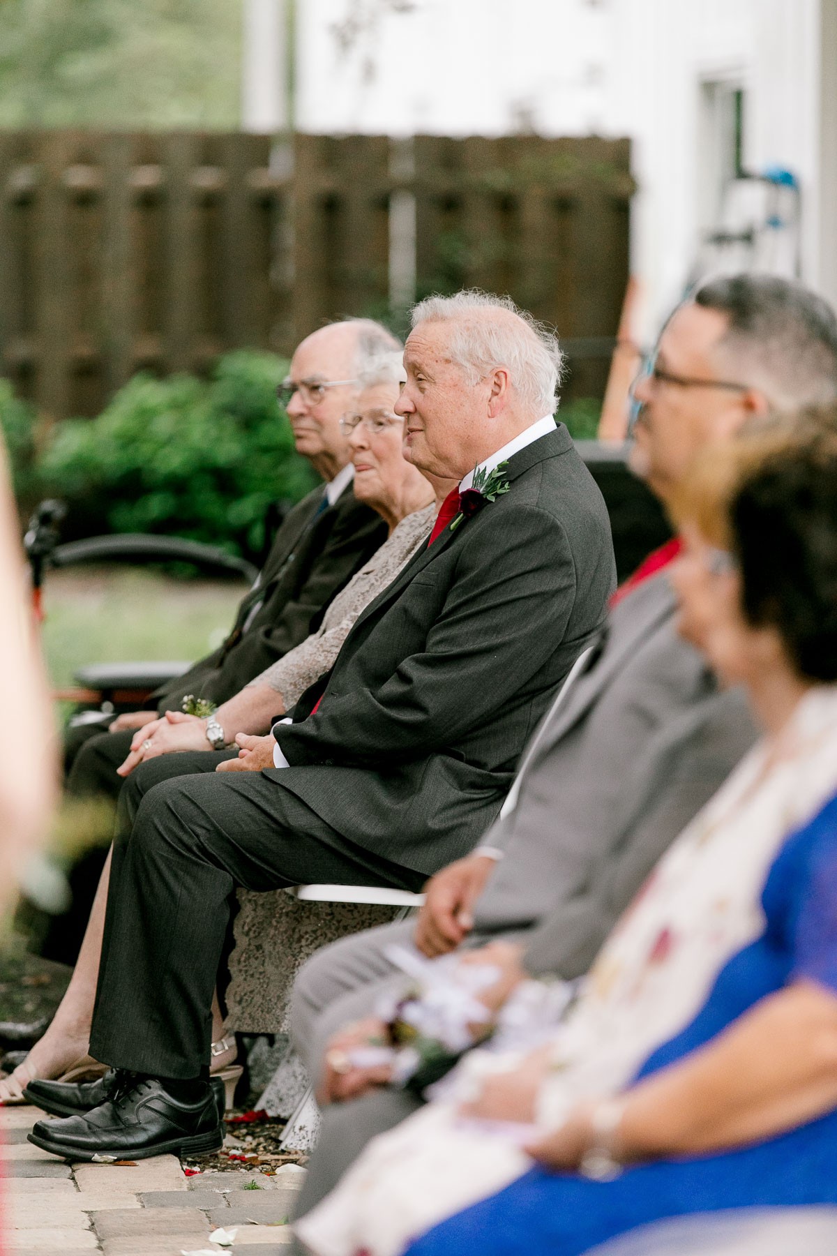 Grandparents watch wedding 