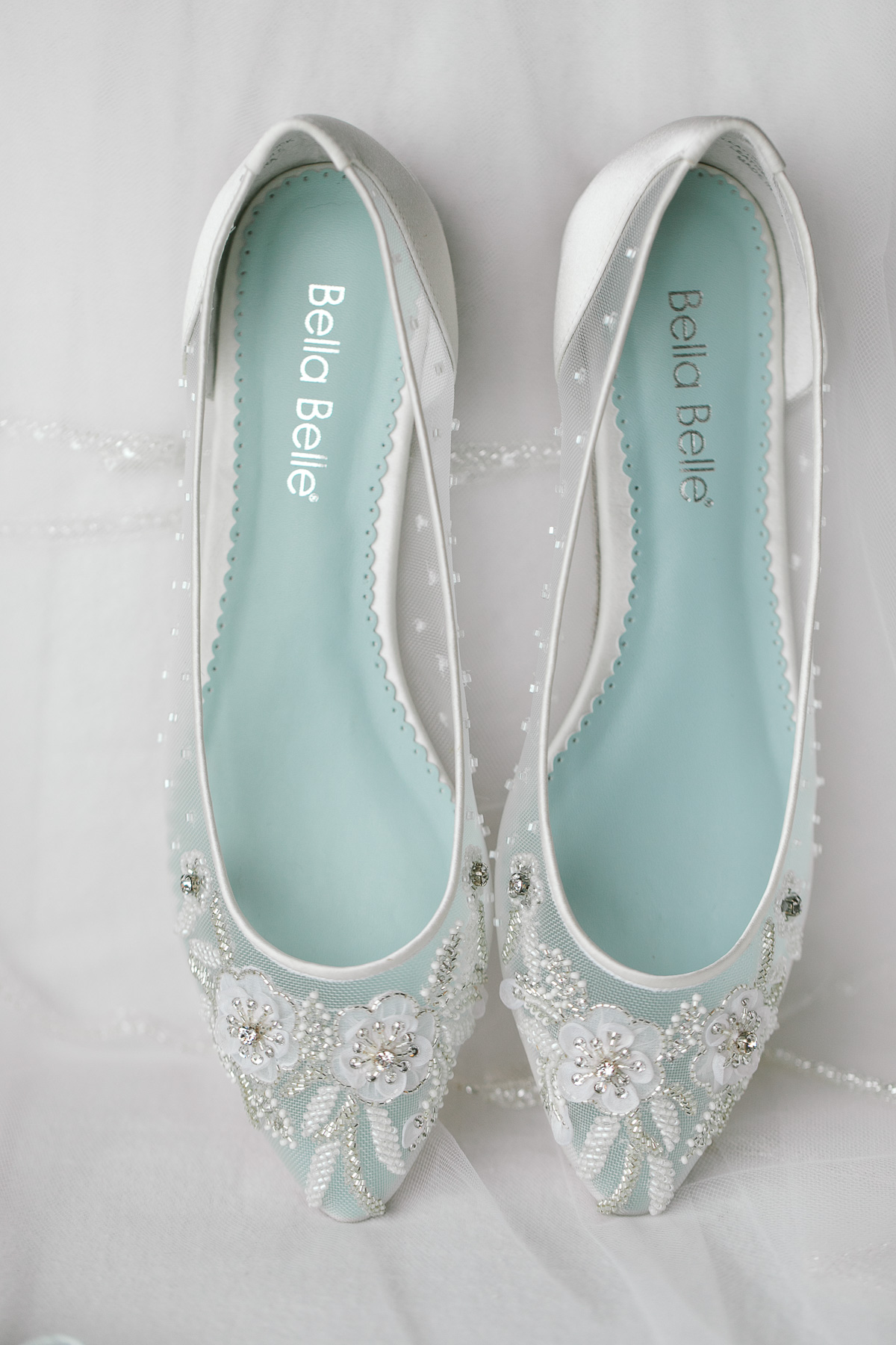 Embellished wedding shoes from Bella Belle