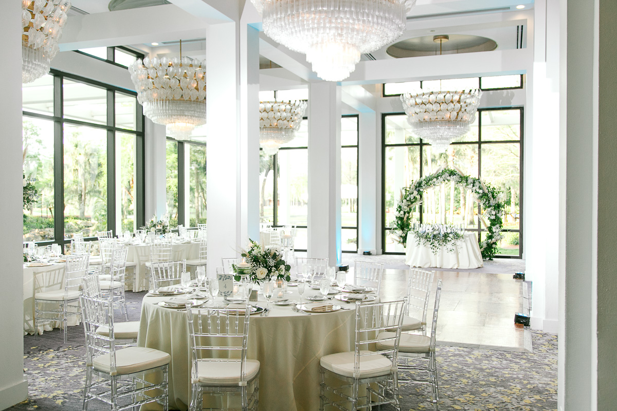 wedding reception room at Hyatt Regency Grand Cypress
