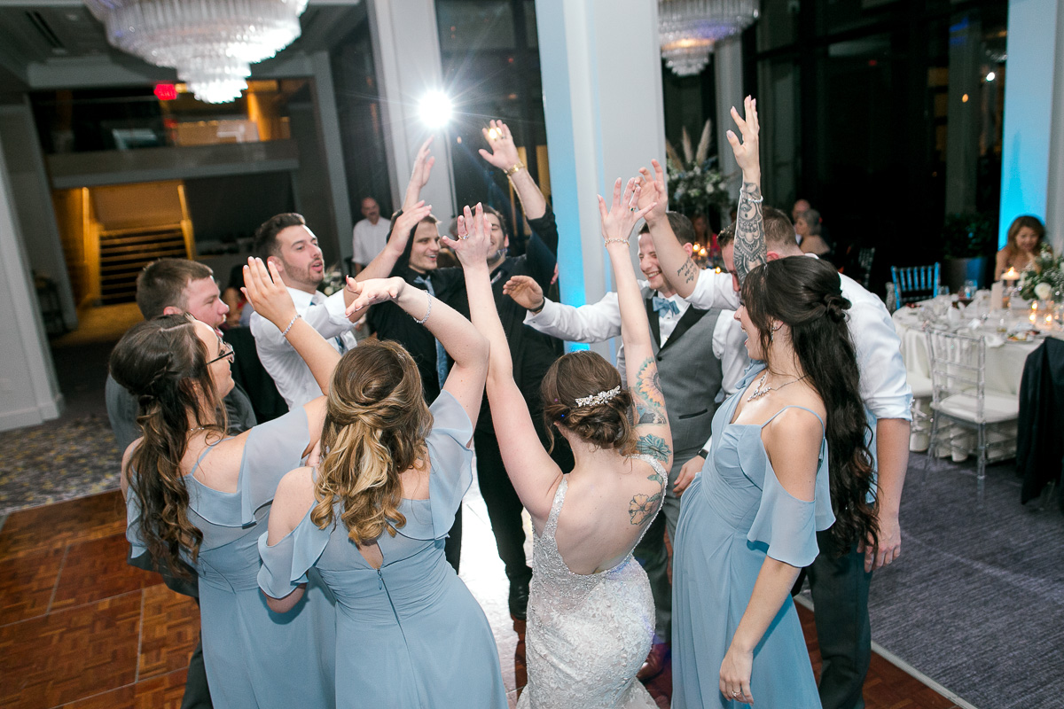 Orlando wedding photographer capturing guests dancing at wedding